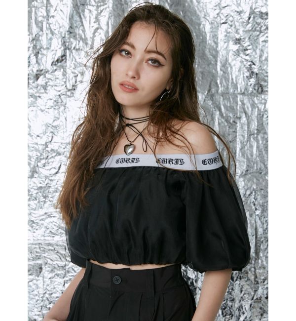 EVRIS「ロゴラインオフショルトップス」|シャツ・ブラウス|