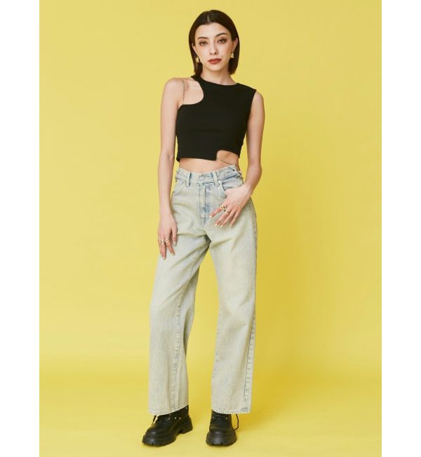 EVRIS「カッティングチェーントップス」|Tシャツ・カットソー|