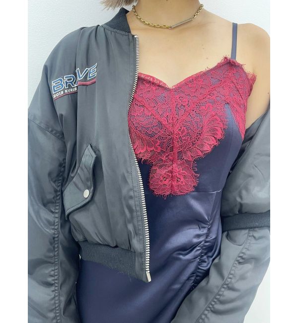 EVRIS「レースドッキングギャザーワンピース」|ワンピース|