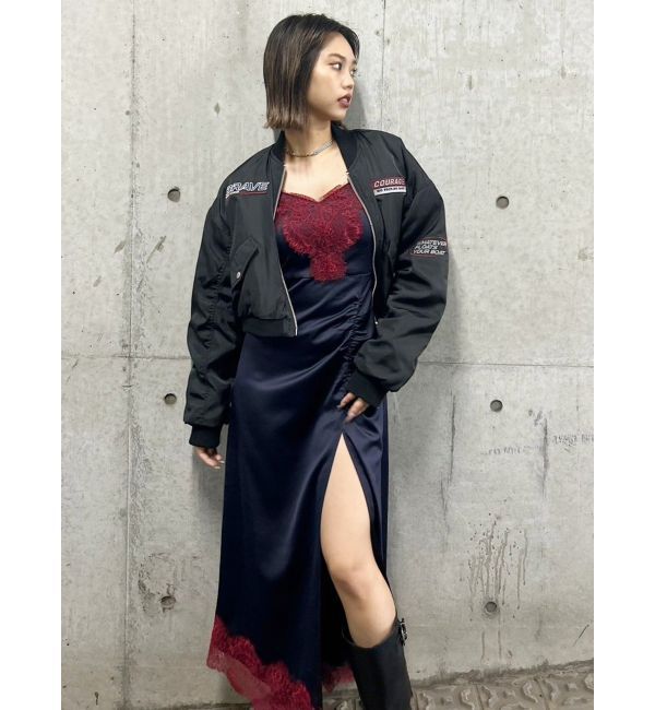 EVRIS「レースドッキングギャザーワンピース」|ワンピース|