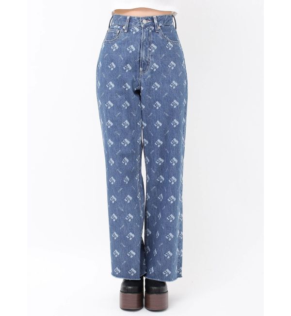 EVRIS「モノグラムシンプルワイドデニムパンツ」|デニム|