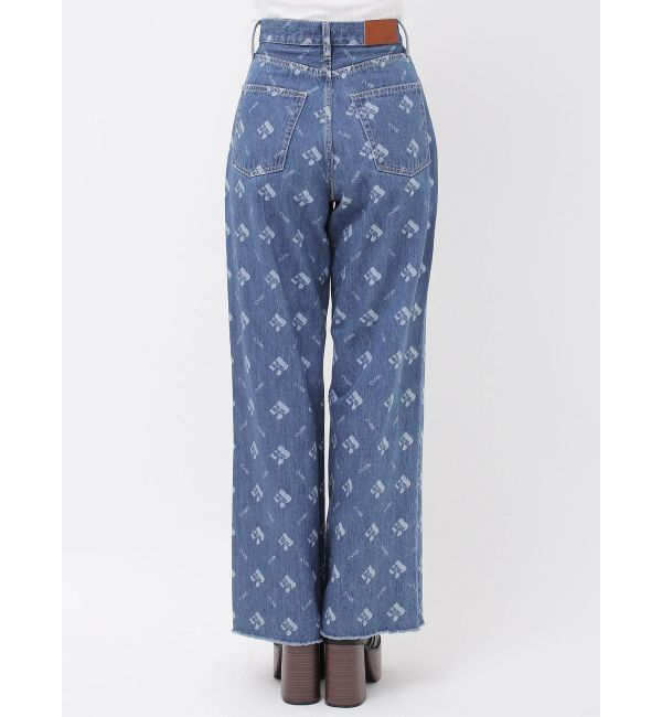 EVRIS「モノグラムシンプルワイドデニムパンツ」|デニム|