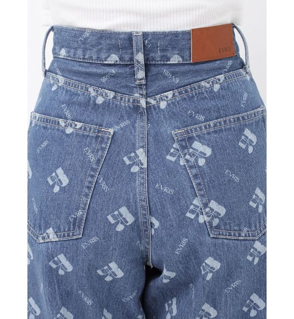 EVRIS「モノグラムシンプルワイドデニムパンツ」|デニム|