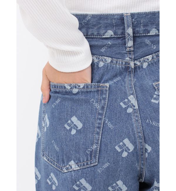 EVRIS「モノグラムシンプルワイドデニムパンツ」|デニム|