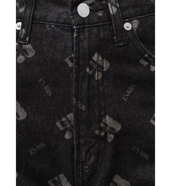 EVRIS「モノグラムシンプルワイドデニムパンツ」|デニム|