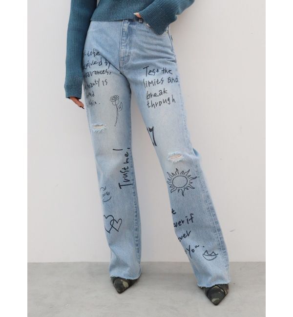 EVRIS「オリジナルグラフィックデニムパンツ」|デニム|
