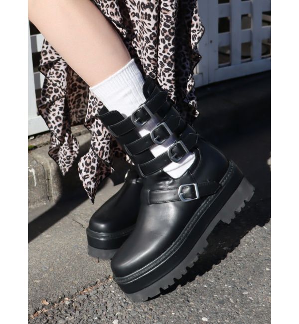 EVRIS「バックルモチーフショートブーツ」|ショートブーツ|