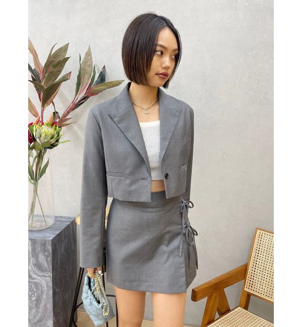 EVRIS「プレーティングリンガースクエアネックニットトップス」|ニット・セーター|