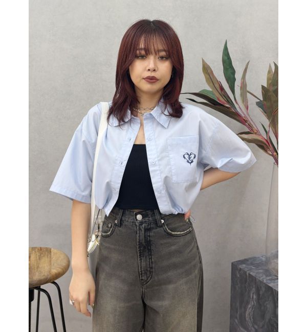 EVRIS「ワンポイントショートシャツ」|シャツ・ブラウス|