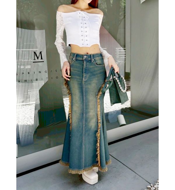 EVRIS「レースコンビオフショルトップス」|Tシャツ・カットソー|