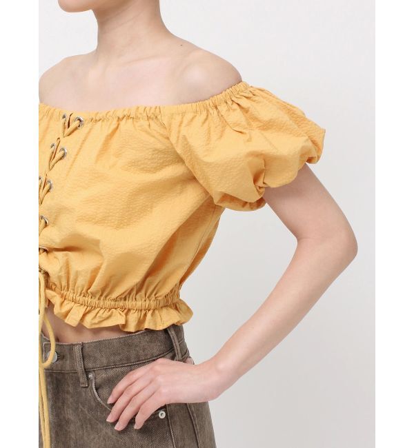 EVRIS「レースアップオフショルトップス」|シャツ・ブラウス|