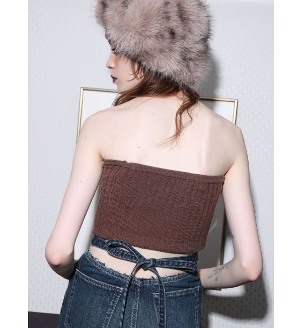 EVRIS「バックリボンワイドデニムパンツ」|デニム|