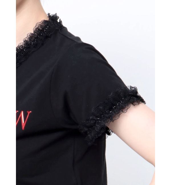 jouetie「メタルロゴレースフィットTシャツ」|Tシャツ・カットソー|