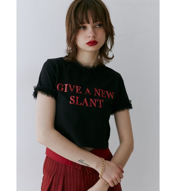 jouetie「メタルロゴレースフィットTシャツ」|Tシャツ・カットソー|