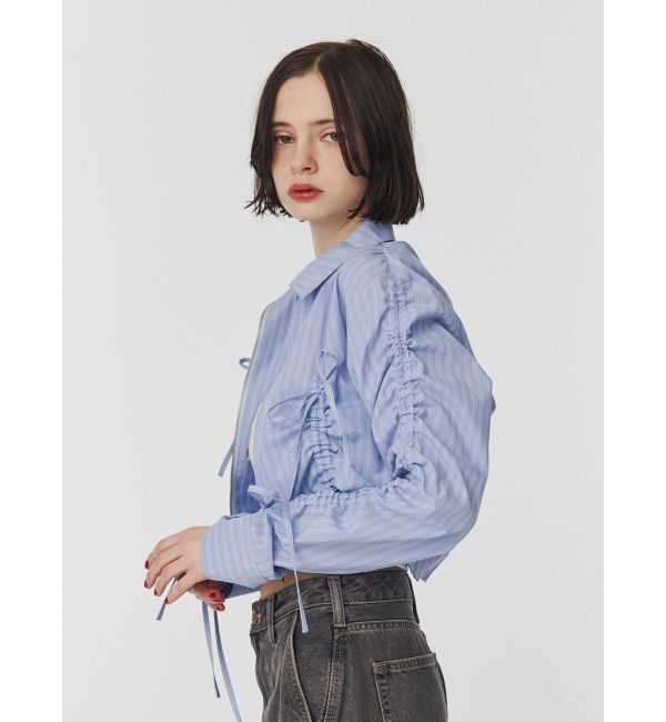 jouetie「ギャザースリーブシャツ」|シャツ・ブラウス|