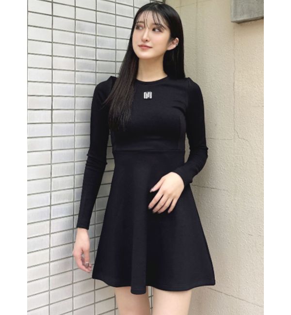 GYDA「GYGYプレートタイトスウェットフレアワンピース」|ワンピース|