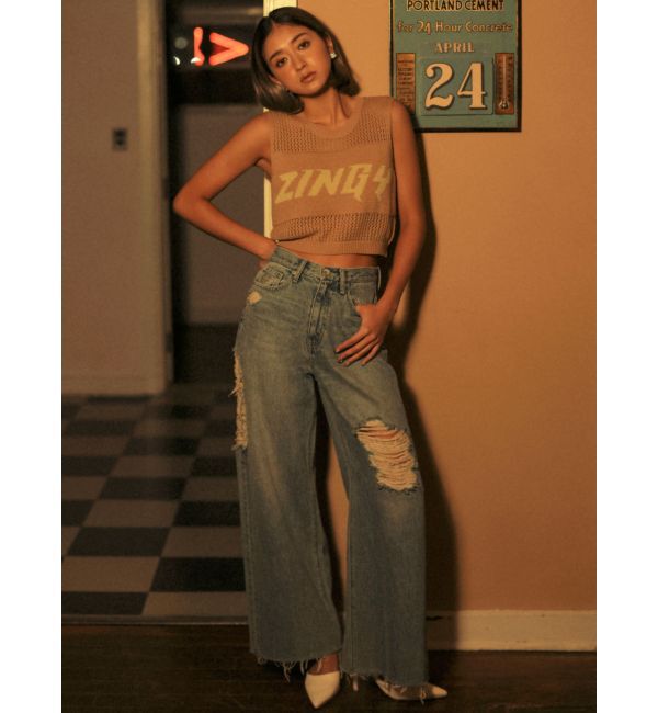 GYDA「ZINGY メッシュニットタンクトップ」|タンクトップ|