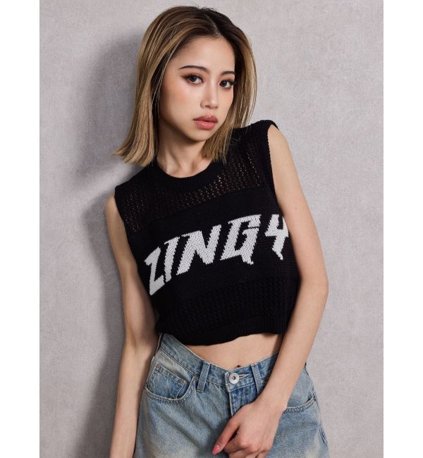 GYDA「ZINGY メッシュニットタンクトップ」|タンクトップ|