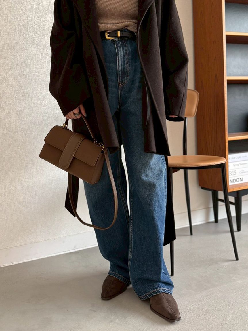 Mila Owen「ハイライズルーズフィットバギーデニムパンツ」|デニム|