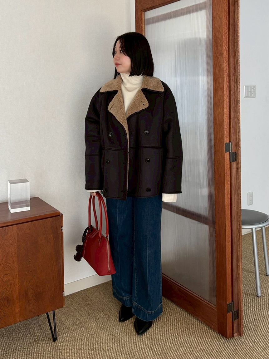 Mila Owen「パッチポケットデザインシガレットデニムパンツ」|デニム|