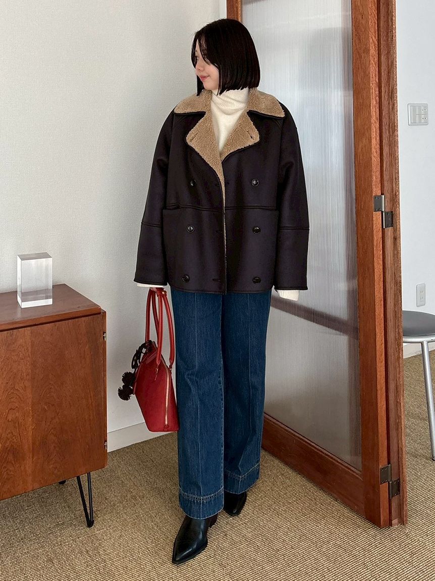 Mila Owen「パッチポケットデザインシガレットデニムパンツ」|デニム|