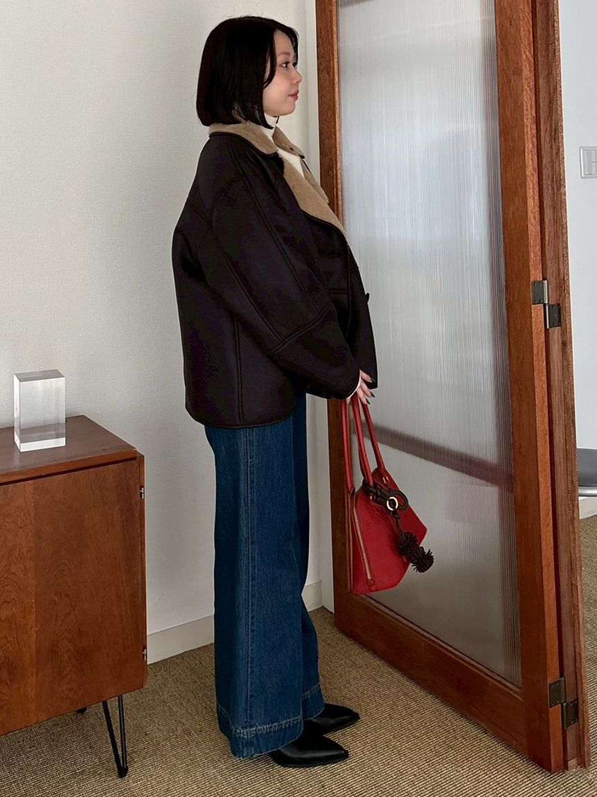 Mila Owen「パッチポケットデザインシガレットデニムパンツ」|デニム|