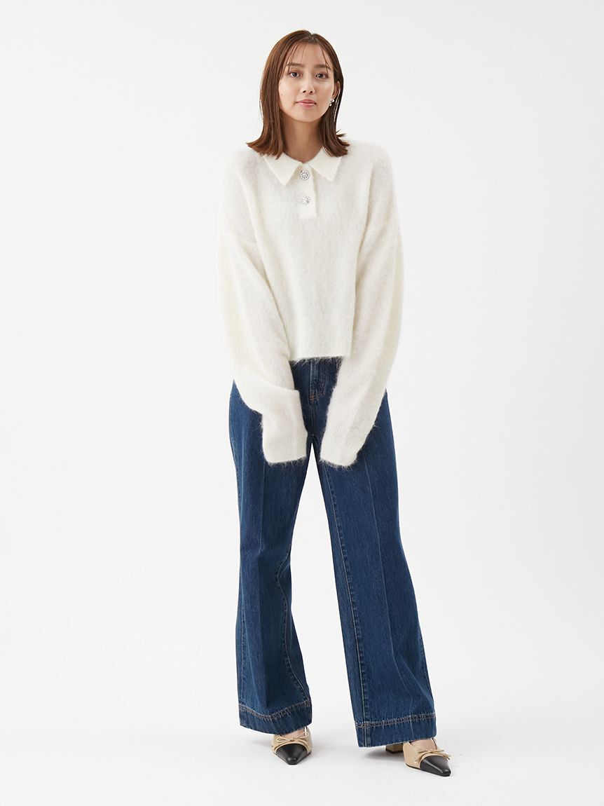 Mila Owen「パッチポケットデザインシガレットデニムパンツ」|デニム|