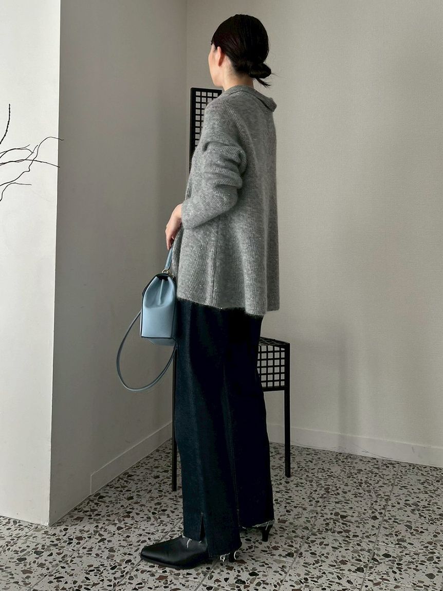 Mila Owen「センタープレス裾段差デニムパンツ」|デニム|