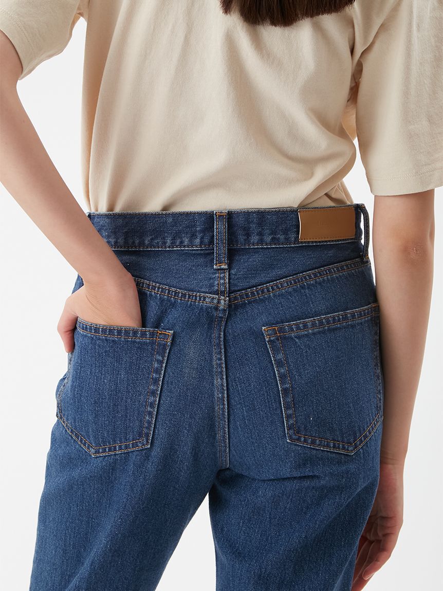 Mila Owen「センタープレス裾段差デニムパンツ」|デニム|