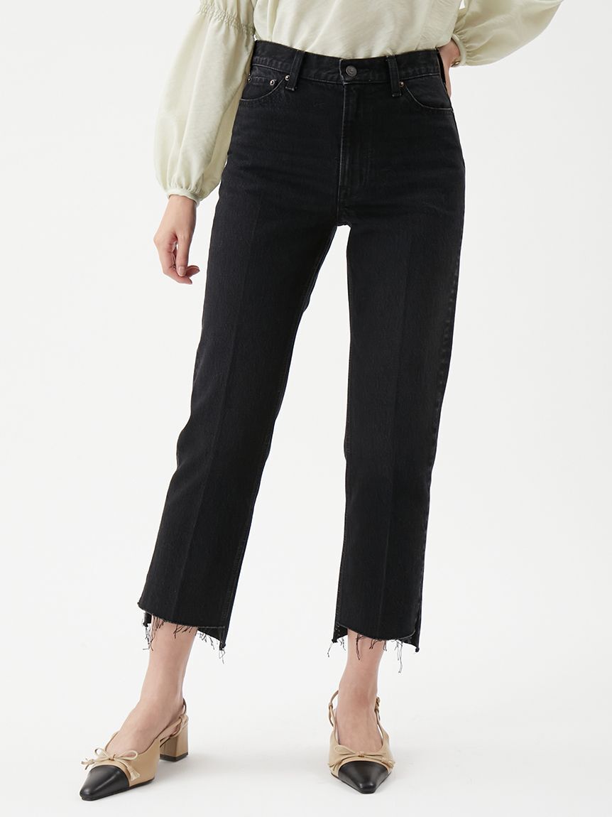 Mila Owen「センタープレス裾段差デニムパンツ」|デニム|