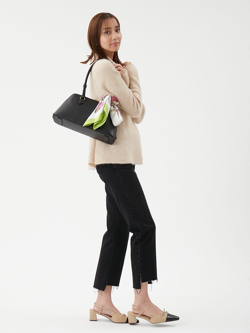 Mila Owen「センタープレス裾段差デニムパンツ」|デニム|