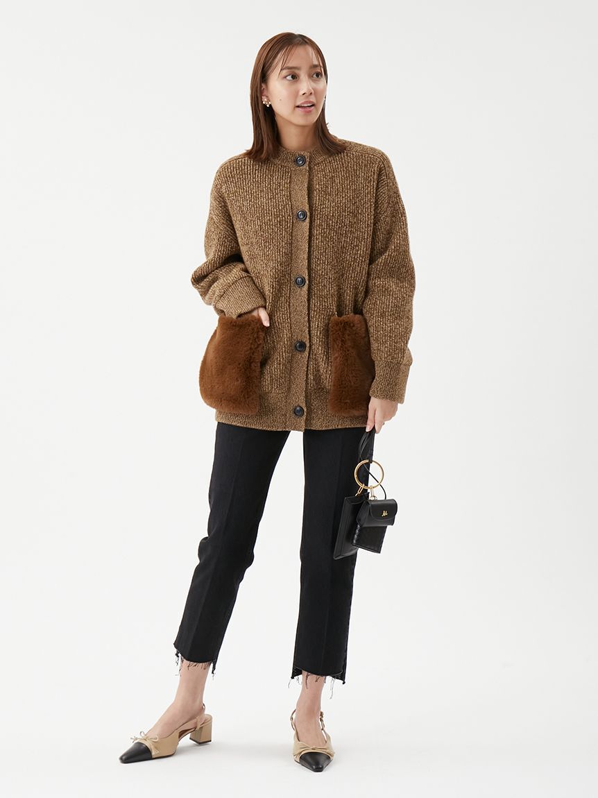 Mila Owen「センタープレス裾段差デニムパンツ」|デニム|