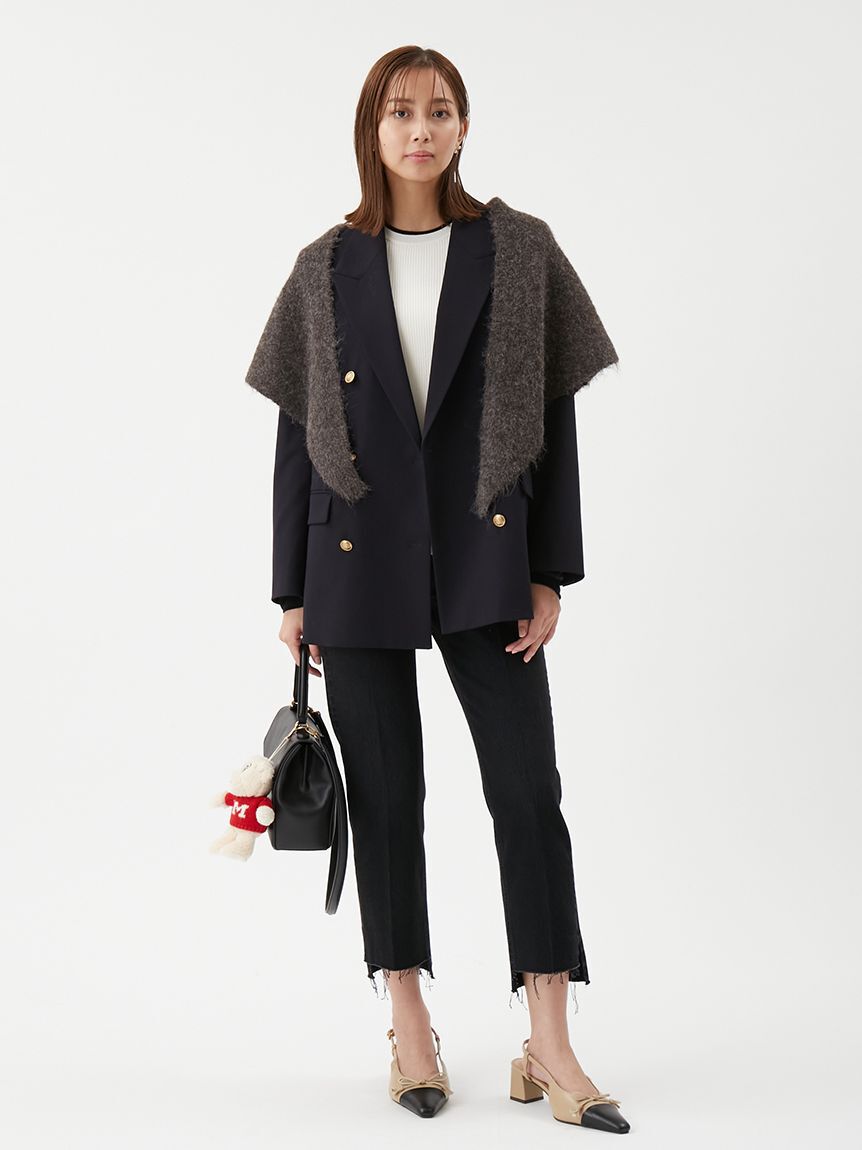 Mila Owen「センタープレス裾段差デニムパンツ」|デニム|