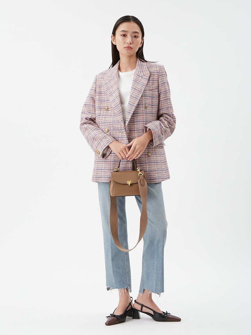 Mila Owen「センタープレス裾段差デニムパンツ」|デニム|