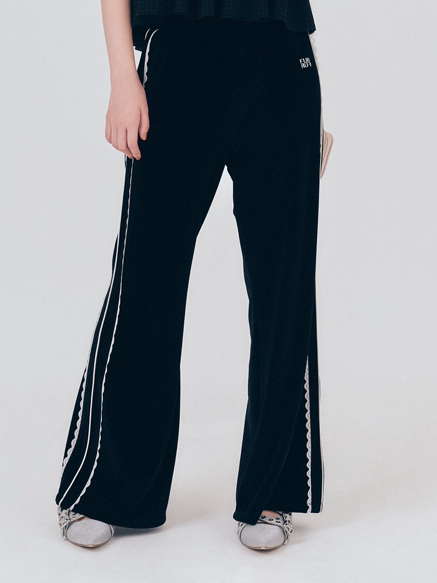 FURFUR「サイドレースベロアトラックパンツ」|チノ|