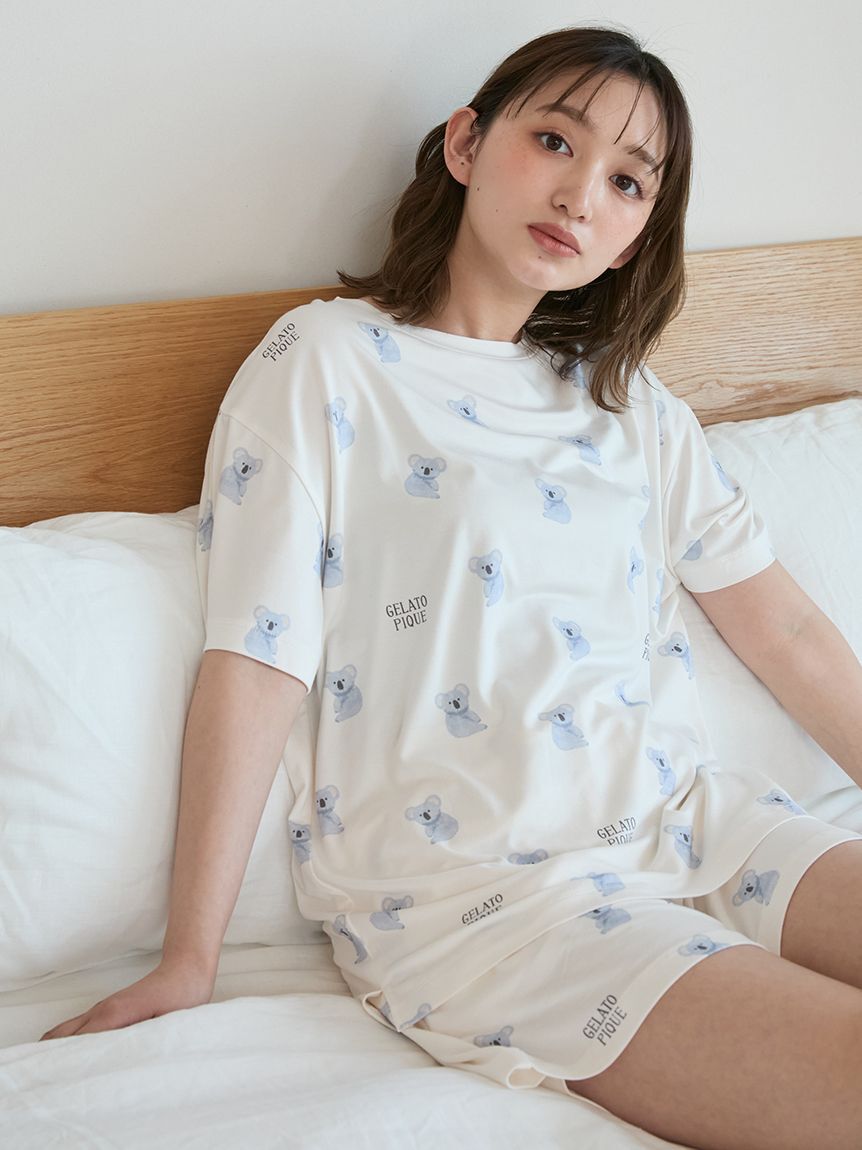 gelato pique「【接触冷感】コアラ柄Tシャツ」|ルームウェア|