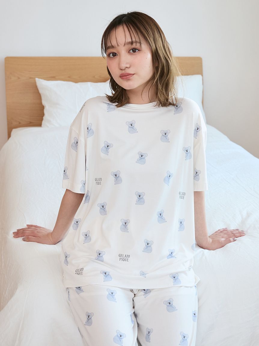 gelato pique「【接触冷感】コアラ柄Tシャツ」|ルームウェア|
