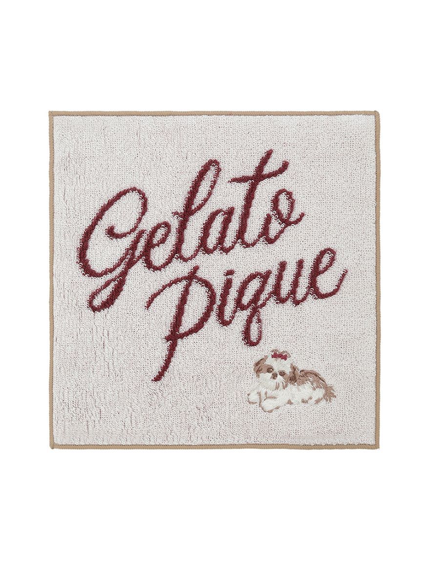 gelato pique「シーズーワンポイント刺繍ハンドタオル」|ハンカチ|