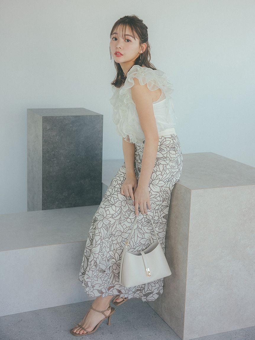 SNIDEL「ノースリフリルブラウス」|シャツ・ブラウス|