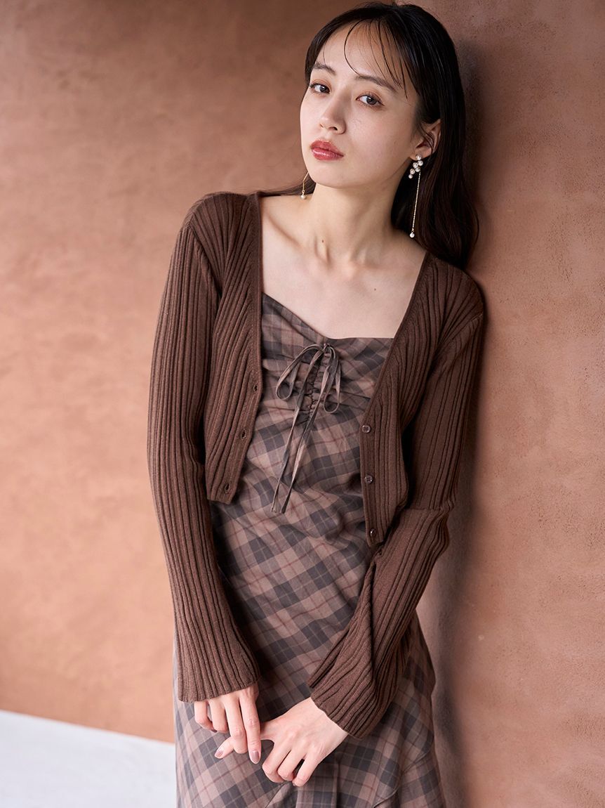 SNIDEL「シンプルリブカーディガン」|カーディガン|