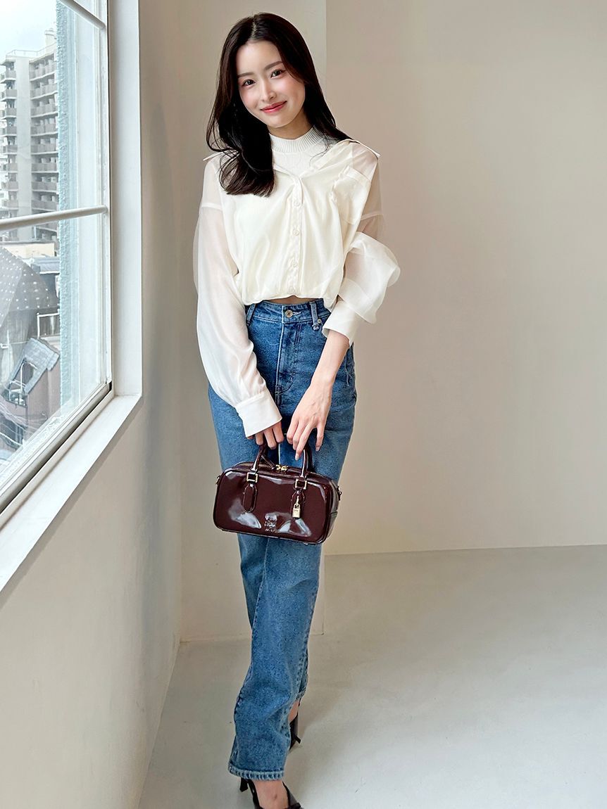 SNIDEL「【STYLEUPPANTS】ハイウエストストレート」|チノ|