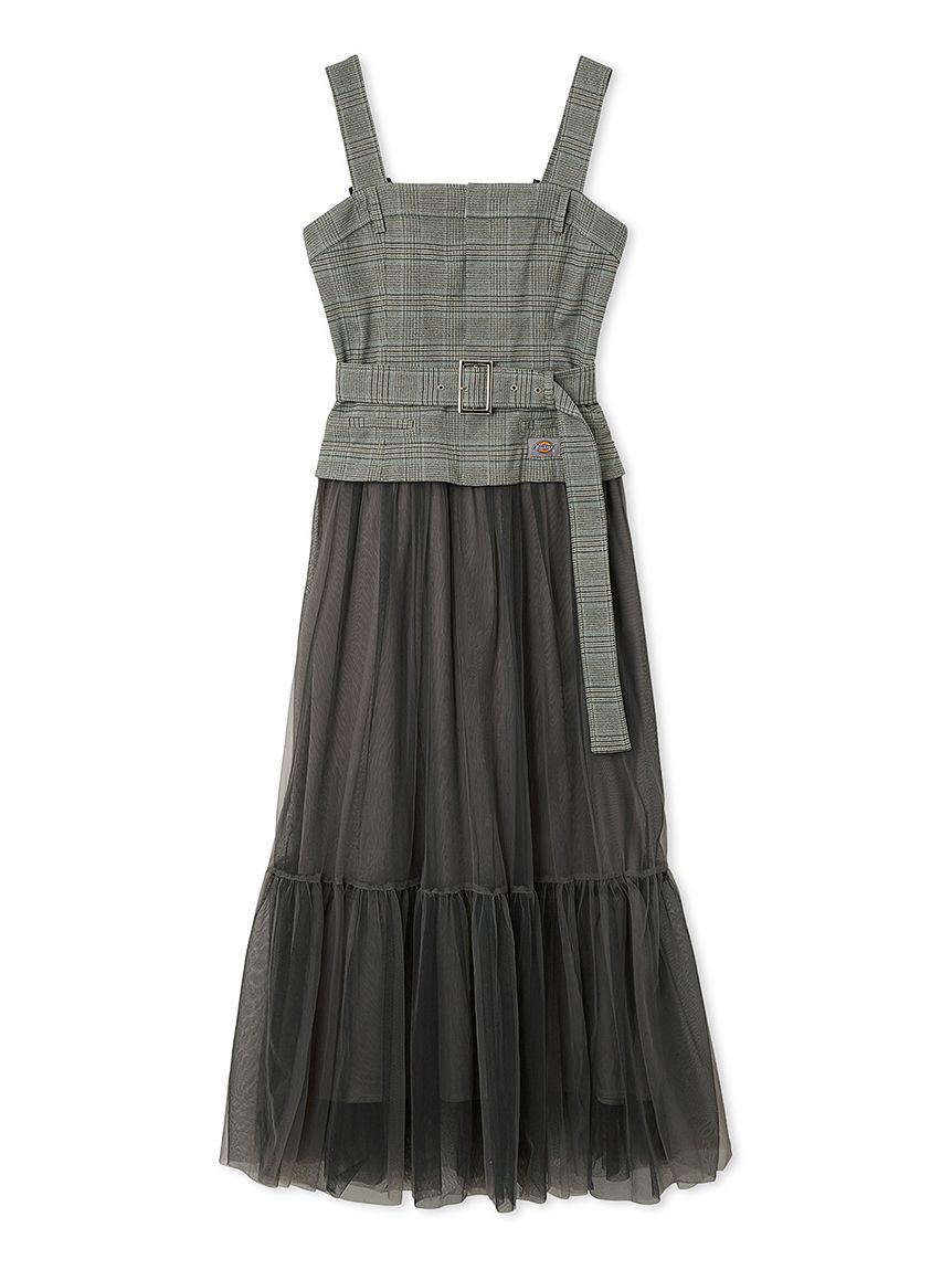 FRAY I.D「【FRAY I.D｜Dickies】チュールコンビジャンパードレス」|ドレス|CHECK