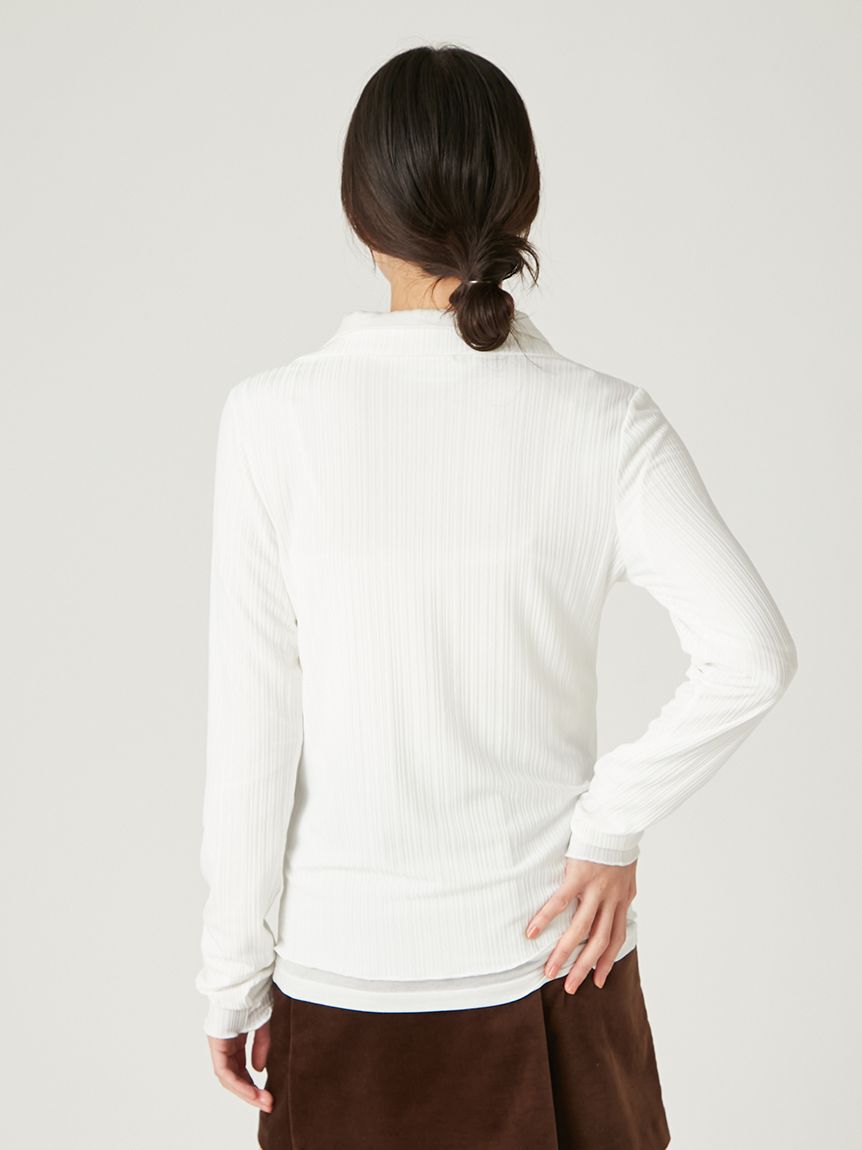 FRAY I.D「レイヤードポロカットソー」|Tシャツ・カットソー|