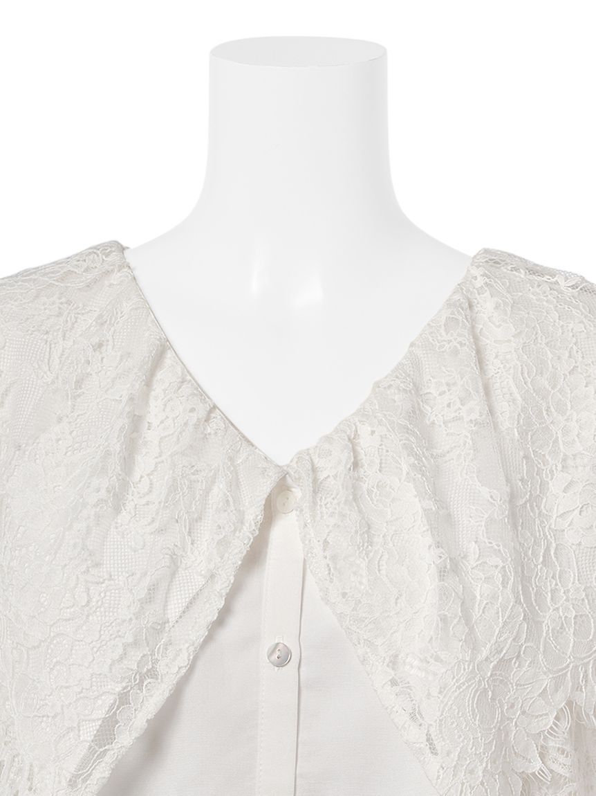 FRAY I.D「ビッグカラーレースブラウス」|シャツ・ブラウス|