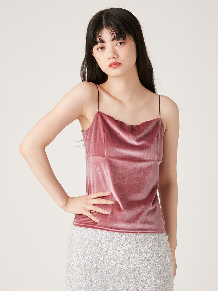 LILY BROWN Lingerie「【LILY BROWN Lingerie】カップインキャミ／ベロアマルチカラー」|インナー|