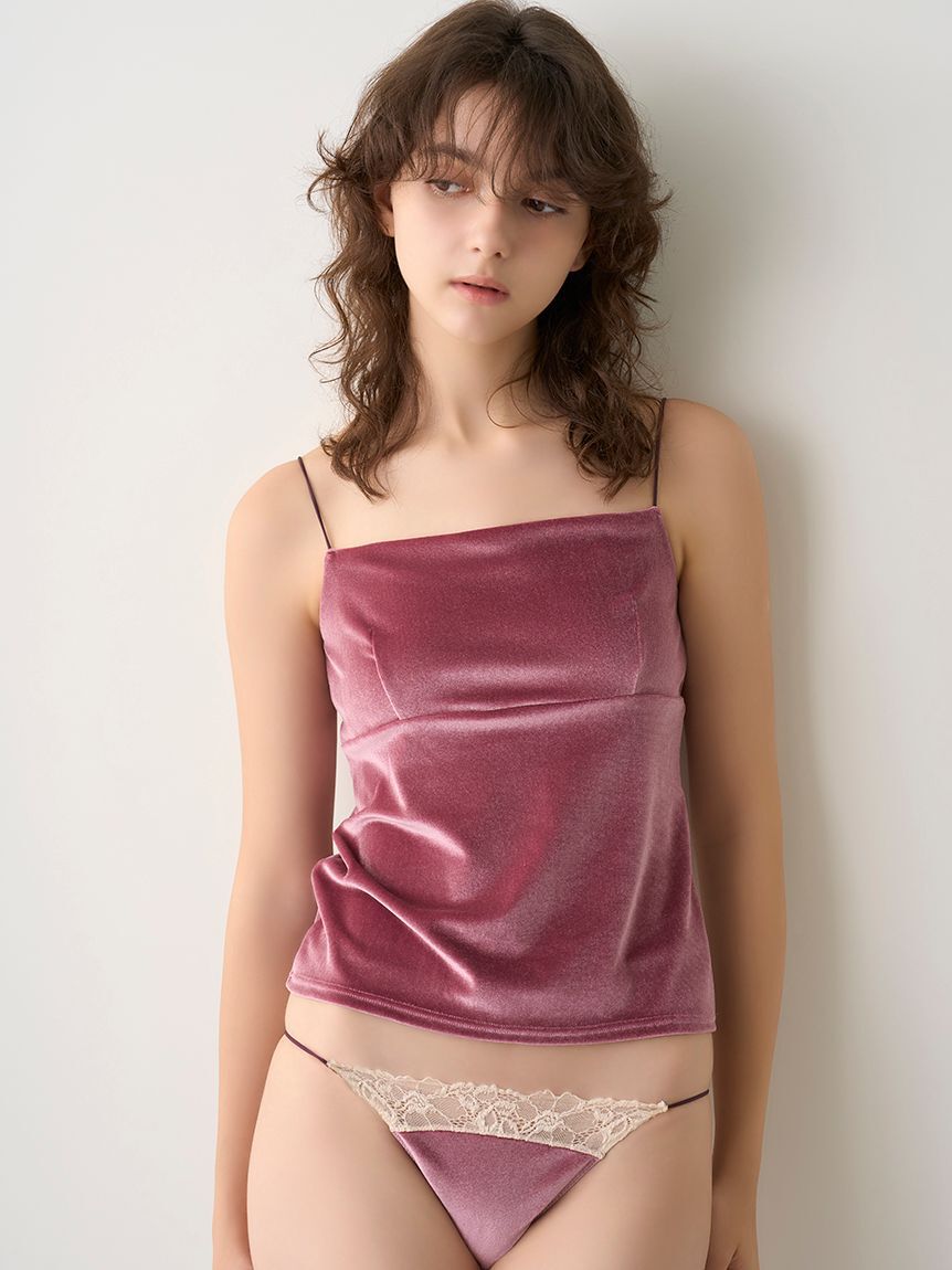 LILY BROWN Lingerie「【LILY BROWN Lingerie】カップインキャミ／ベロアマルチカラー」|インナー|