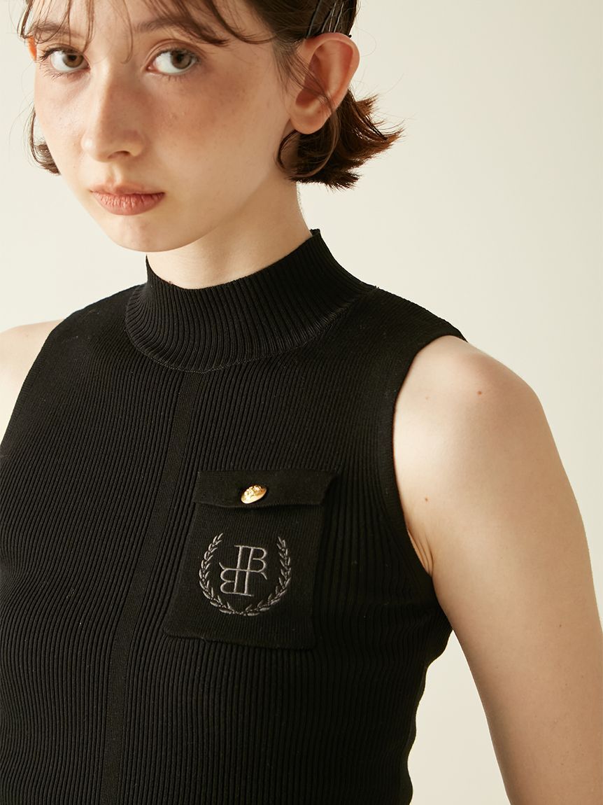 LILY BROWN「ポケットディテールリブニットトップス」|ニット・セーター|