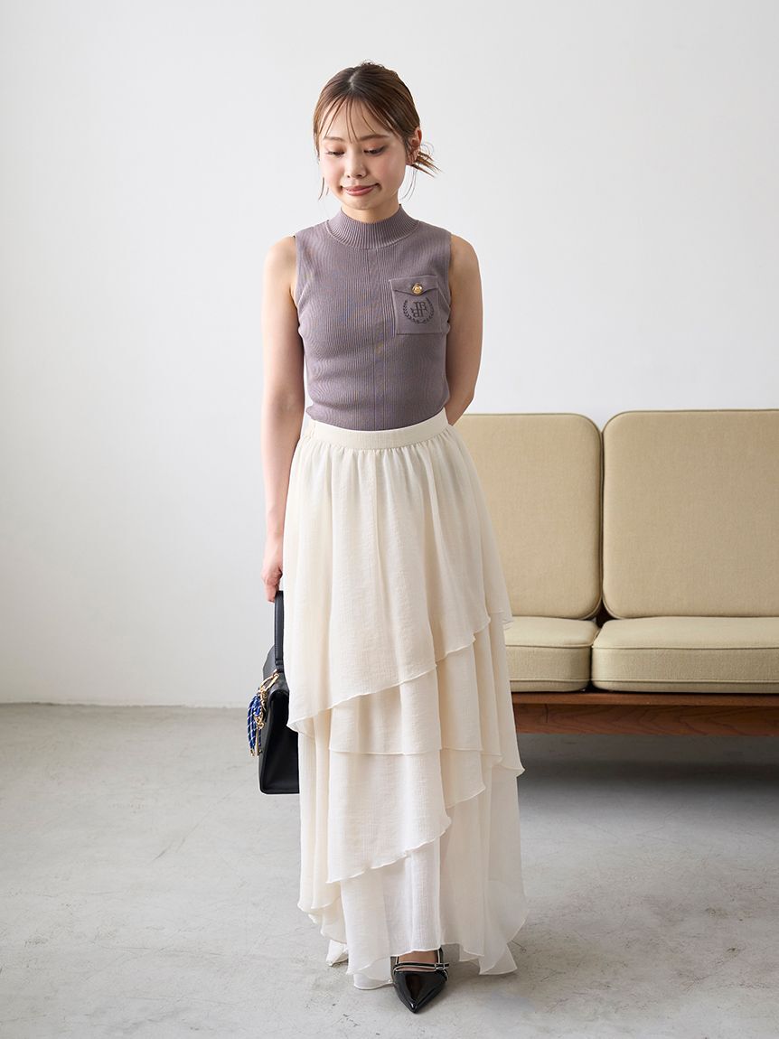 LILY BROWN「ポケットディテールリブニットトップス」|ニット・セーター|