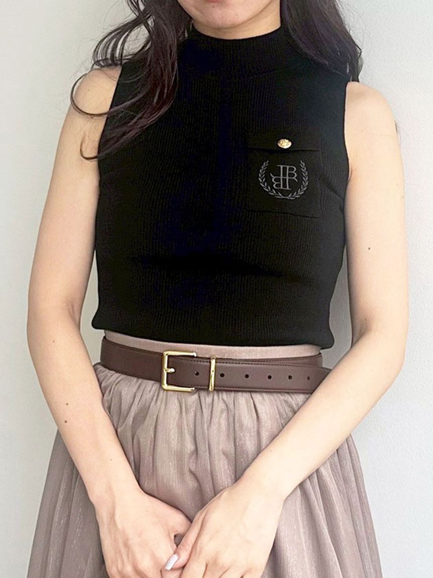 LILY BROWN「ポケットディテールリブニットトップス」|ニット・セーター|