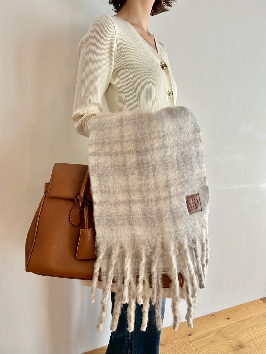 LILY BROWN「ブークレストール」|マフラー|WHT